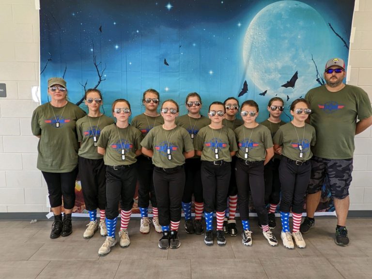 10U Team dressed as Top Gun for the Halloween Tournament in Ruston, LA on 10/29/2022